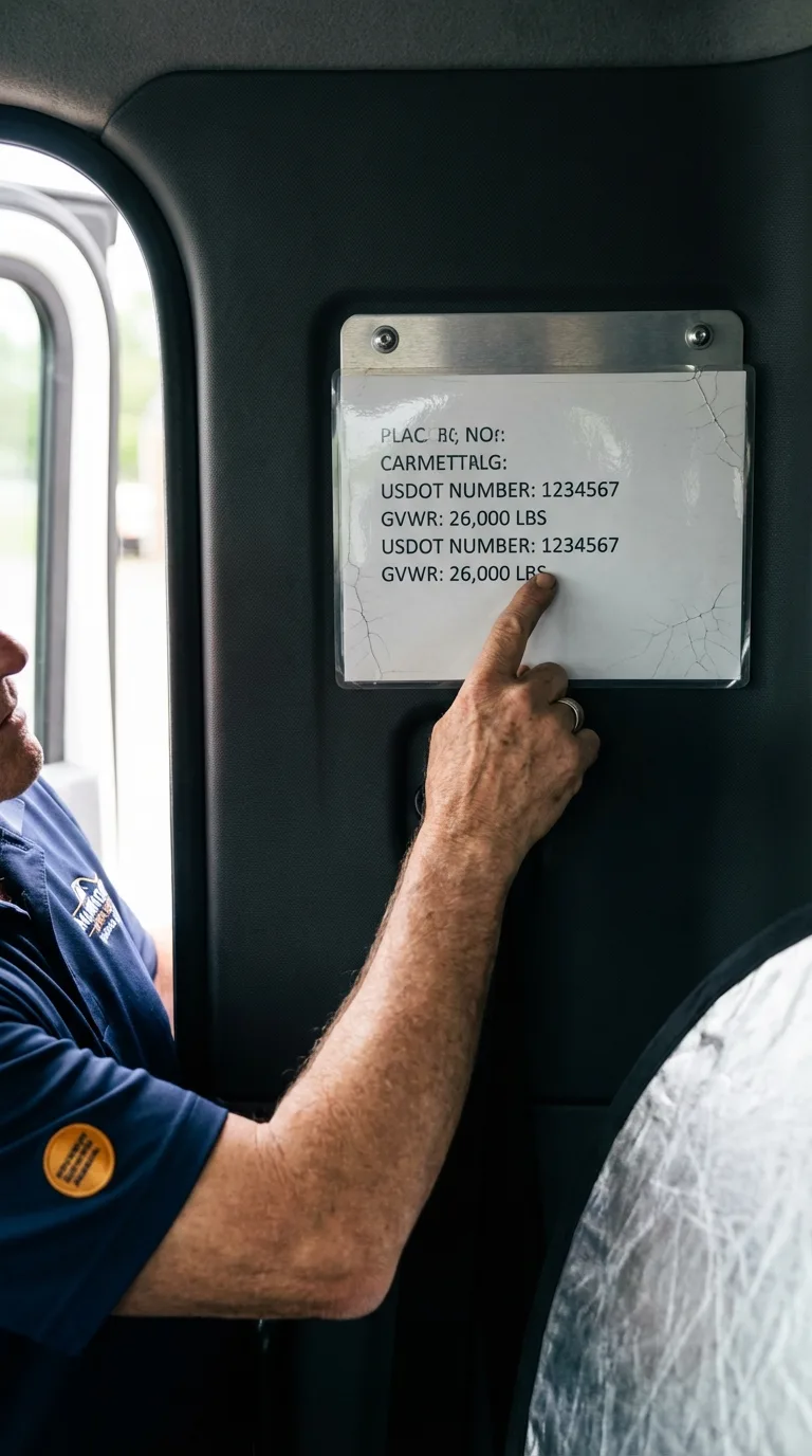 USDOT licensing placard verification in Elizabeth City